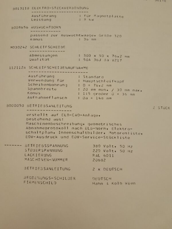 Gebrauchte Flachschleifmaschine ELB Orion 635 ND