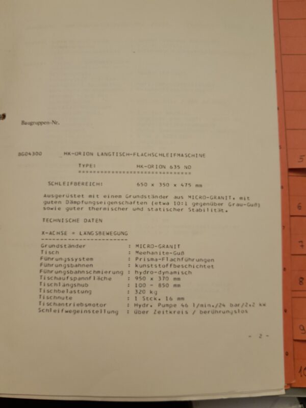 Gebrauchte Flachschleifmaschine ELB Orion 635 ND