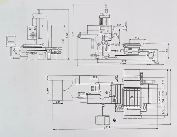 CNC Bohrwerk überholt: TOS WH 10 CNC – Gesamtansicht