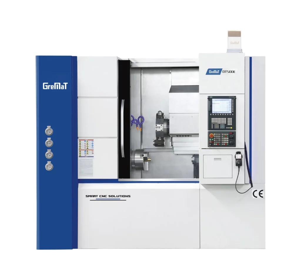 CNC Dreh-Fräsmaschine Z-MaT STAR DT500E – Frontansicht mit offener Tür