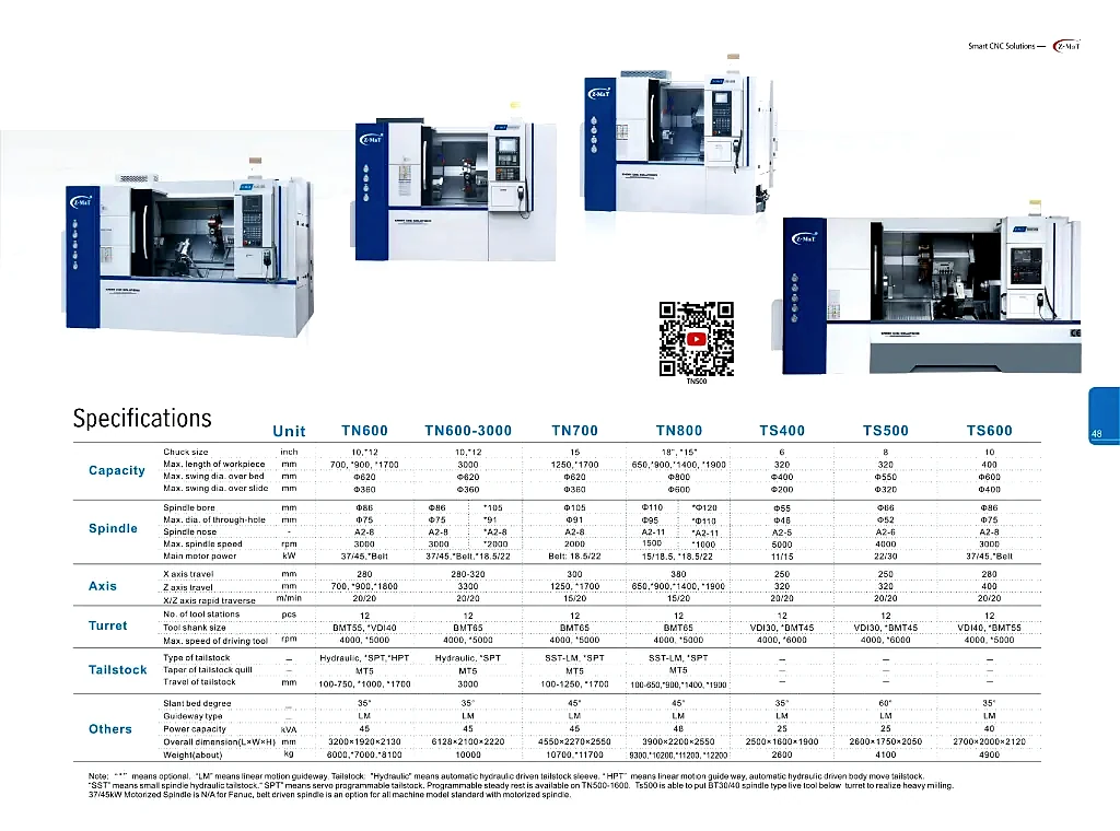 CNC Drehmaschine Schrägbett Z-MaT STAR TN TS Baureihe – Gesamtansicht