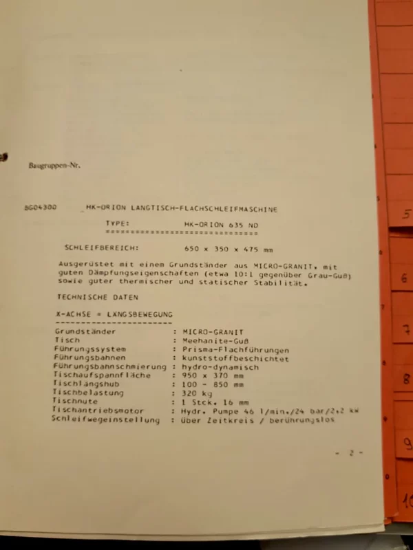 Gebrauchte Flachschleifmaschine ELB Orion 635 ND – Antrieb