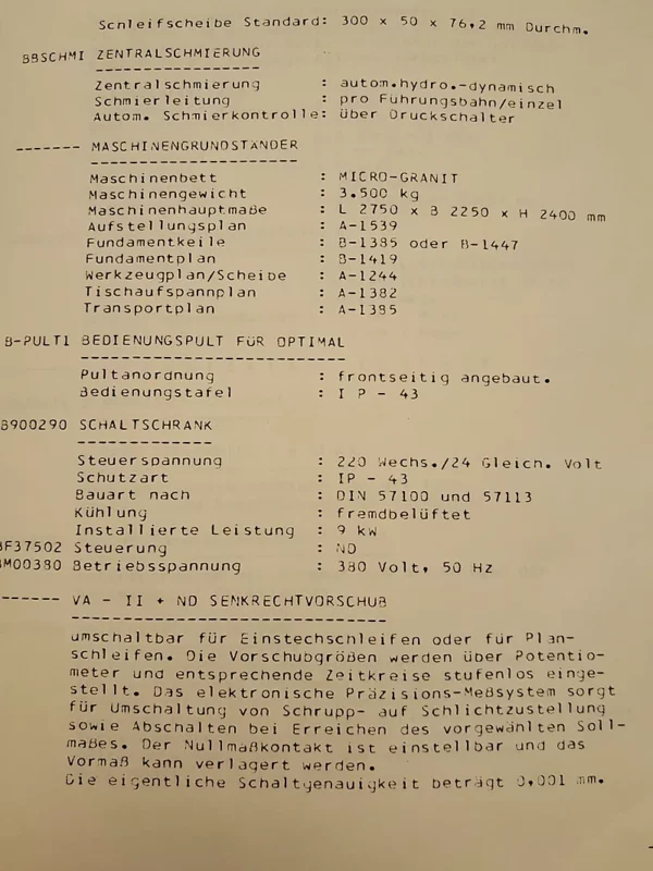Gebrauchte Flachschleifmaschine ELB Orion 635 ND – Detailansicht